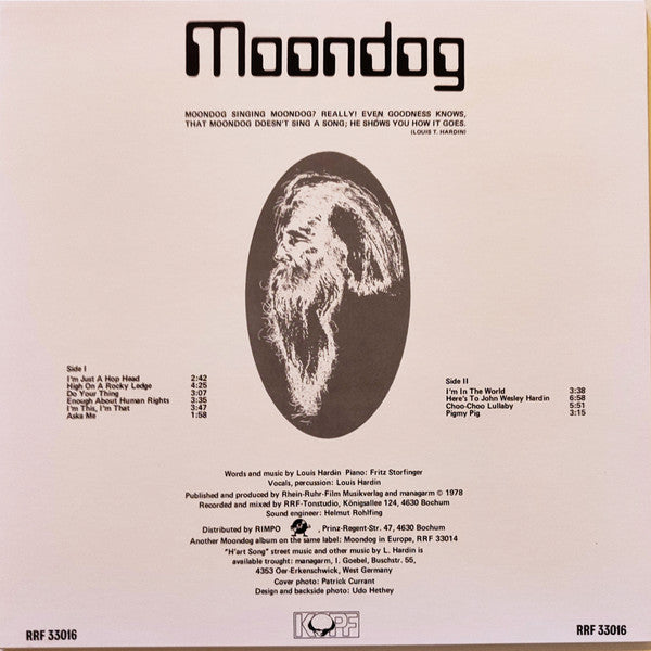 MOONDOG H'ART SONGS LP – Lunchbox Records