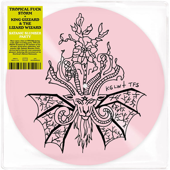 TROPICAL FUCK STORM & KING GIZZARD & THE LIZARD WIZARD – SATANIC SLUMBER PARTY (PINK VINYL / SCREEN PRINTED B-SIDE) - LP •