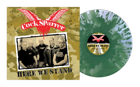 COCK SPARRER – HERE WE STAND (GREEN GHOSTLY VINYL) - LP •