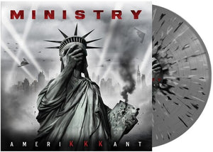 MINISTRY – AMERIKKKANT (GREY W/ BLACK & WHITE SPLATTER) - LP •