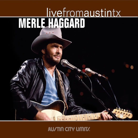 HAGGARD,MERLE – LIVE FROM AUSTIN, TX '85 (BLACK & BLUE MARBLE) - LP •