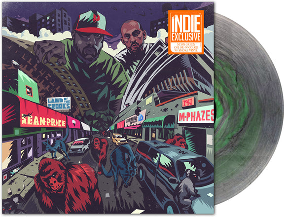 PRICE,SEAN / M-PHAZES – LAND OF THE CROOKS (NEON GREEN COLOR IN COLOR WITH SMOKE)(RSD ESSENTIAL) - LP •