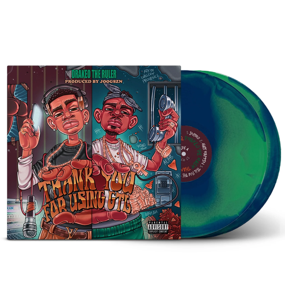 DRAKEO THE RULER / JOOGSZN – THANK YOU FOR USING GTL (GREEN/BLUE) - LP •