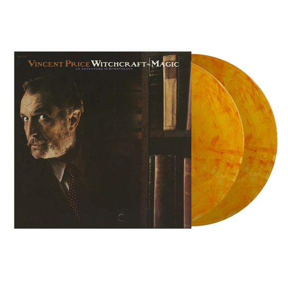 PRICE,VINCENT – WITCHCRAFT-MAGICAN ADVENTURE IN DEMONOLOGY (BLACK BRICK GATES OF HELL - CLEAR W/ORANGE COLORED VINYL) - LP •