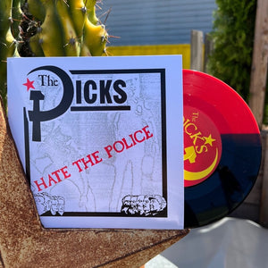DICKS – HATE THE POLICE (HALF RED/HLAF BLACK) - 7" •