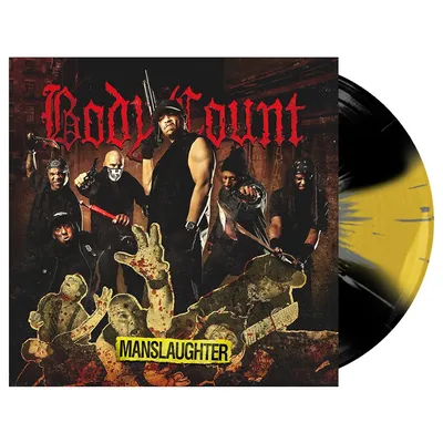 BODY COUNT – MANSLAUGHTER (INDIE EXCLUSIVE LIMITED EDITION BLACK-YELLOW STRIPED / BLACK-SILVER SPLATTER) - LP •