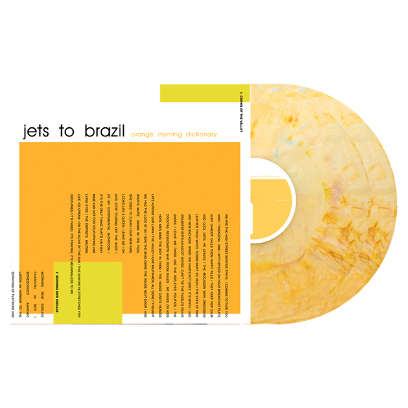 JETS TO BRAZIL – ORANGE RHYMING DICTIONARY (WHITE W/ORANGE & BROWN) - LP •