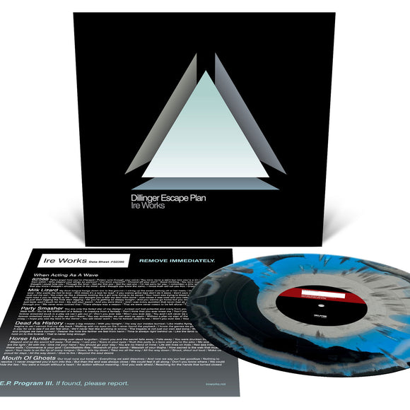 DILLINGER ESCAPE PLAN – IRE WORKS (BLACK CYAN BLUE AND METALLIC SILVER TRI COLOR MERGE) - LP •