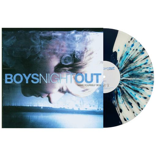 BOYS NIGHT OUT – MAKE YOURSELF SICK (TRI COLOR STRIPE W/ BLACK & BLUE SPLATTER) - LP •