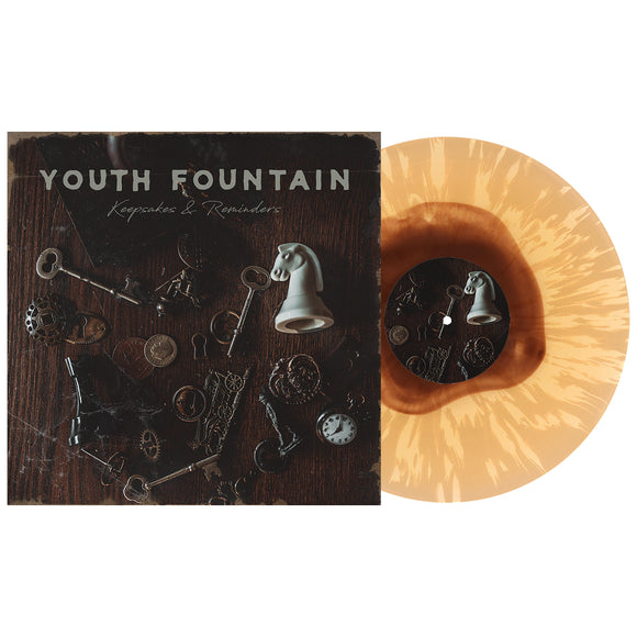 YOUTH FOUNTAIN – KEEPSAKES & REMINDERS [Indie Exclusive Limited Edition Brown In Beer w/Heavy Bone Splatter LP] - LP •