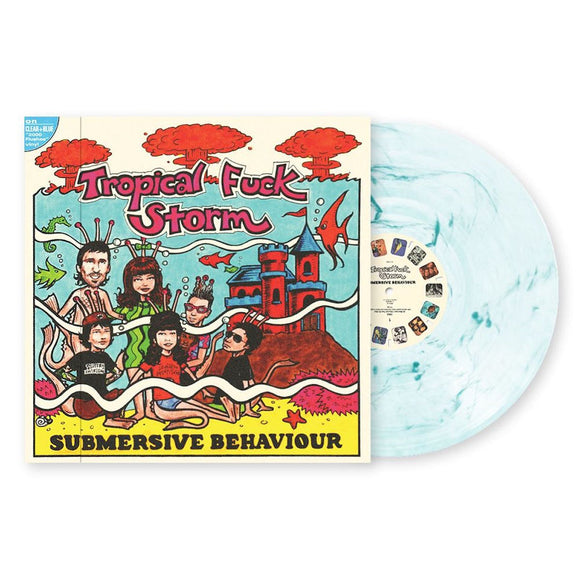 TROPICAL FUCK STORM – SUBMERSIVE BEHAVIOUR (CLEAR/AQUA BLUE SMOKE) - LP •