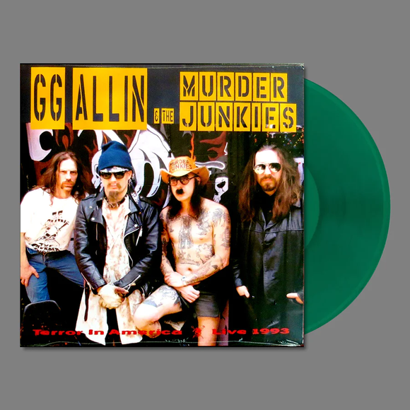 ALLIN,GG & MURDER JUNKIES – TERROR IN AMERICA (CLEAR GREEN VINYL) - LP •