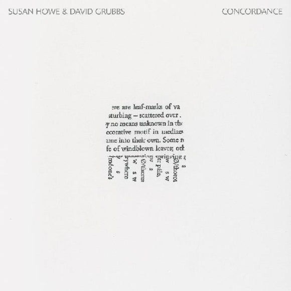 HOWE,SUSAN / GRUBBS,DAVID – CONCORDANCE - LP •