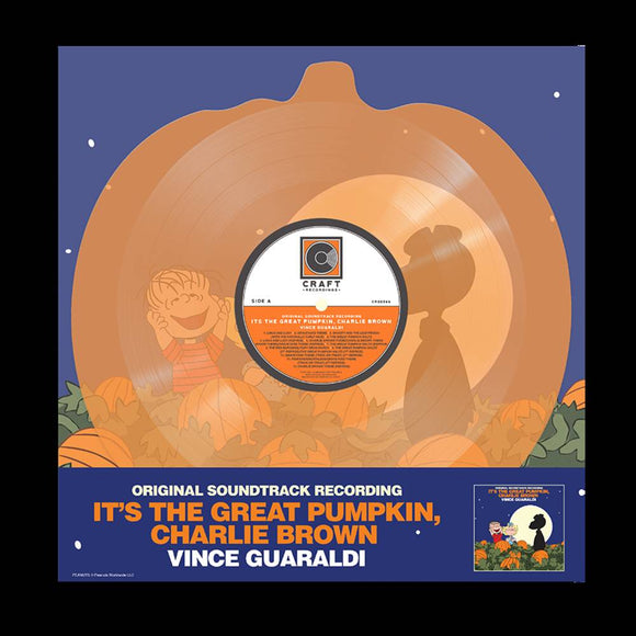 GUARALDI,VINCE  – IT'S THE GREAT PUMPKIN, CHARLIE BROWN (ORANGE PUMPKIN SHAPED) - LP •