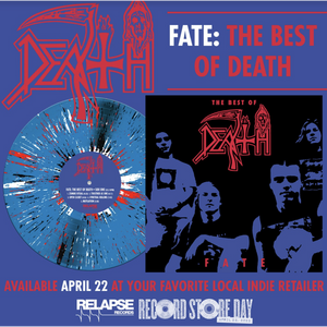 DEATH – FATE: THE BEST OF DEATH (BLUE SPLATTER VINYL) (RSD23) - LP •