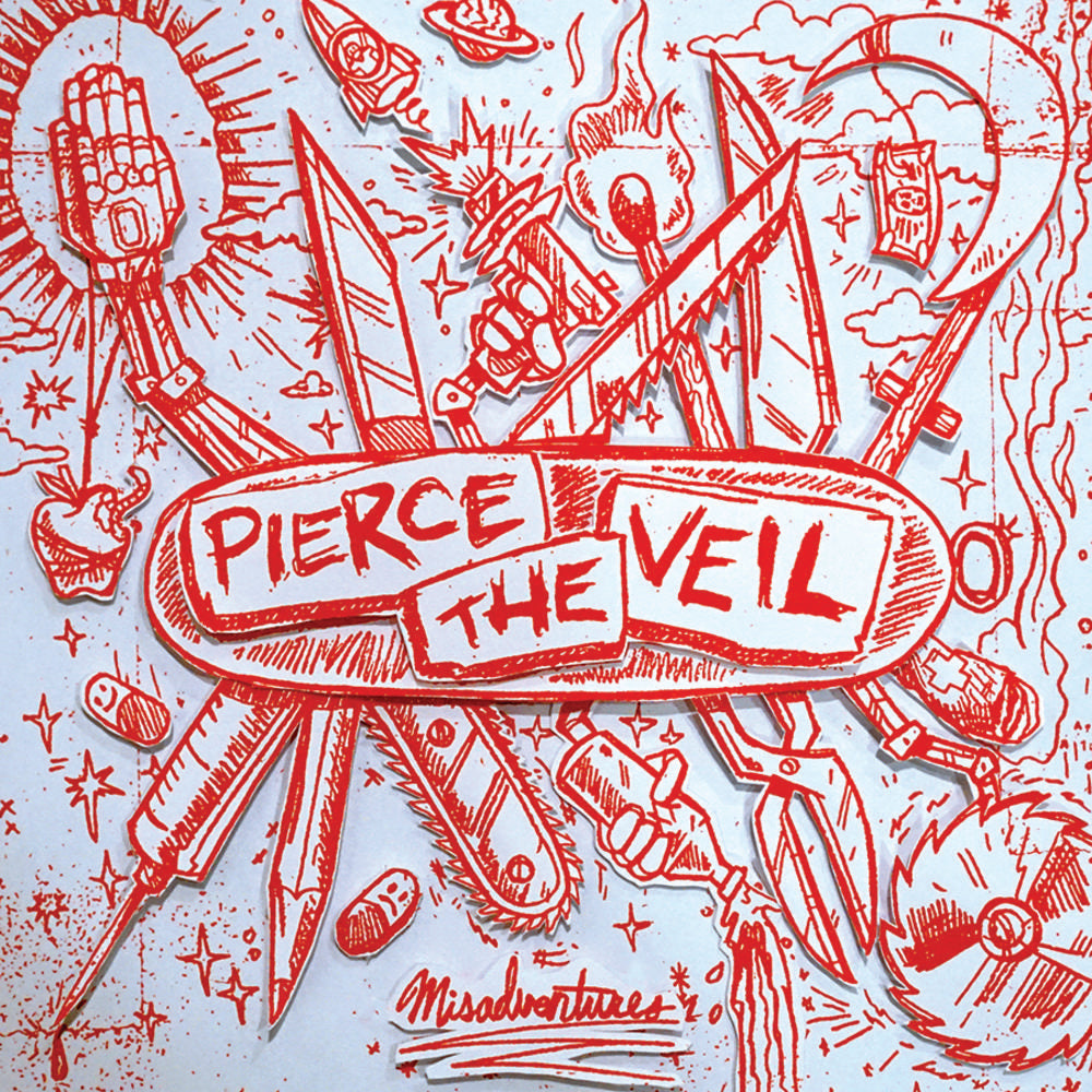 PIERCE THE VEIL MISADVENTURES (SILVER/RED MARB LP – Lunchbox Records