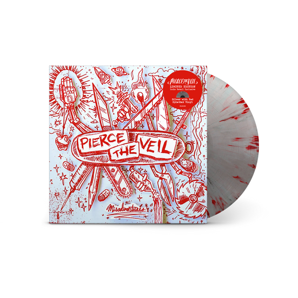 PIERCE THE VEIL MISADVENTURES (SILVER/RED MARB LP – Lunchbox Records PIERCE THE VEIL MISADVENTURES (SILVER/RED MARB LP – Lunchbox Records