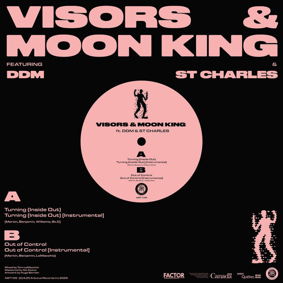 VISORS & MOON KING – TURNING (INSIDE OUT) B/W OUT OF CONTROL - LP •
