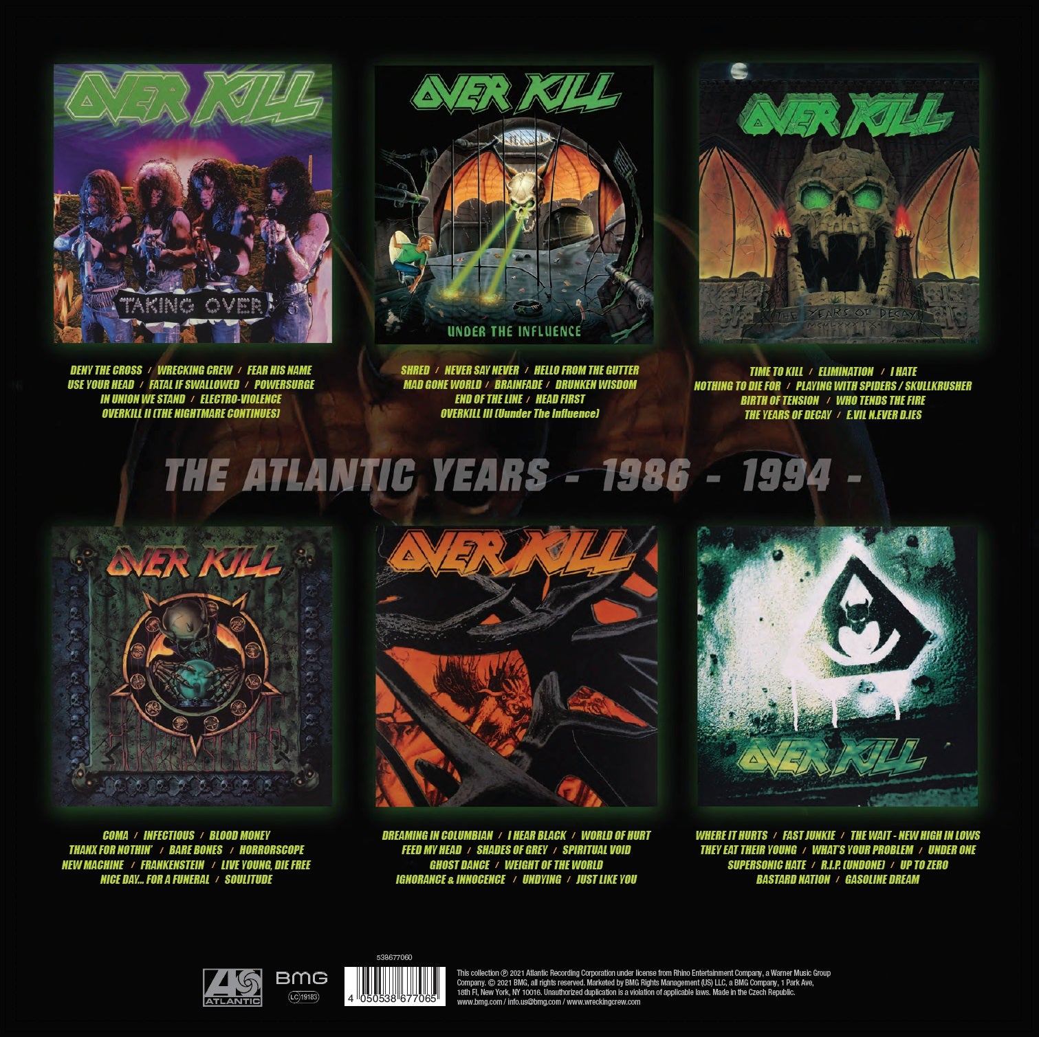OVERKILL ATLANTIC ALBUMS 1986-1996 (BOX LP – Lunchbox Records