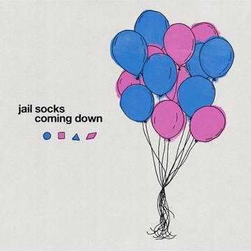 JAIL SOCKS – COMING DOWN (White w Blue & Neon Magenta Splatter) - LP •