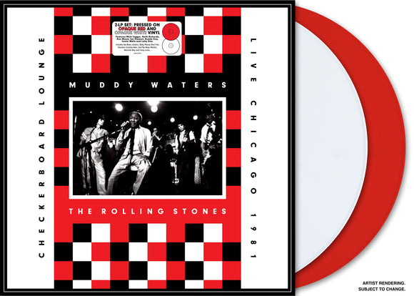 WATERS,MUDDY / ROLLING STONES – LIVE AT CHECKERBOARD LOUNGE CHICAGO 1981 (RED/WHITE VINYL) - LP •