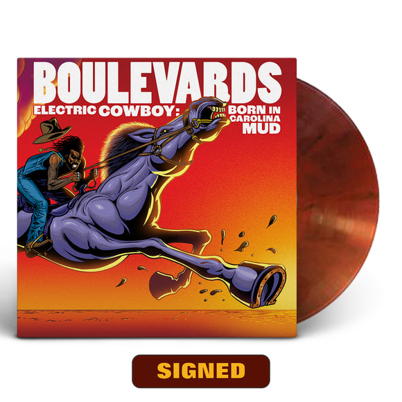 BOULEVARDS – ELECTRIC COWBOY: BORN IN CAROLINA MUD [Carolina Exclusive Limited Edition Autographed Carolina Mud Edition LP] - LP •