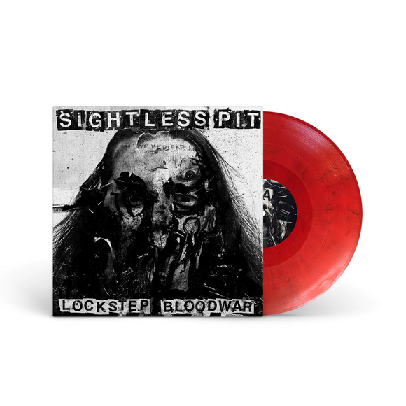 SIGHTLESS PIT – LOCKSTEP BLOODWAR (INDIE EXCLUSIVE, TRANSPARENT RED W/ SMOKY BLACK SWIRL VINYL) - LP •