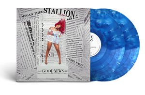 MEGAN THEE STALLION – GOOD NEWS (BLUE & WHITE VINYL) (INDIE EXCLUSIVE) - LP •